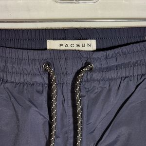 Pacsun Cargo Pants Men's L Large Lightweight Drawstring Blue Casual